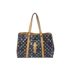 Louis Vuitton Aurelia Tote Bag Monogram Multi Noir Black Leather